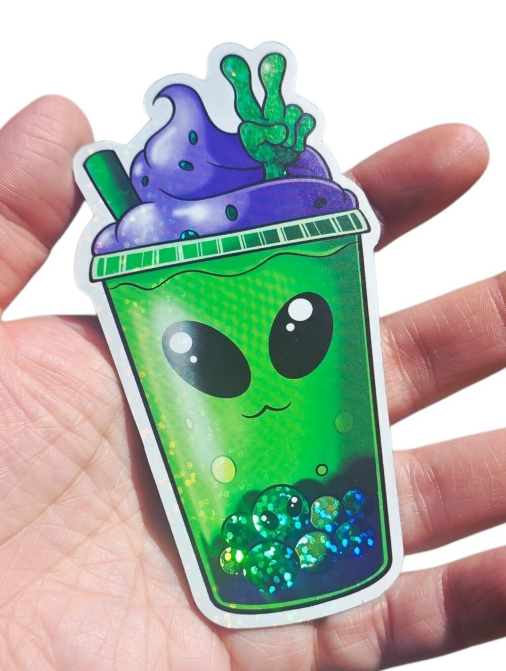 Alien Boba Tea Magnet